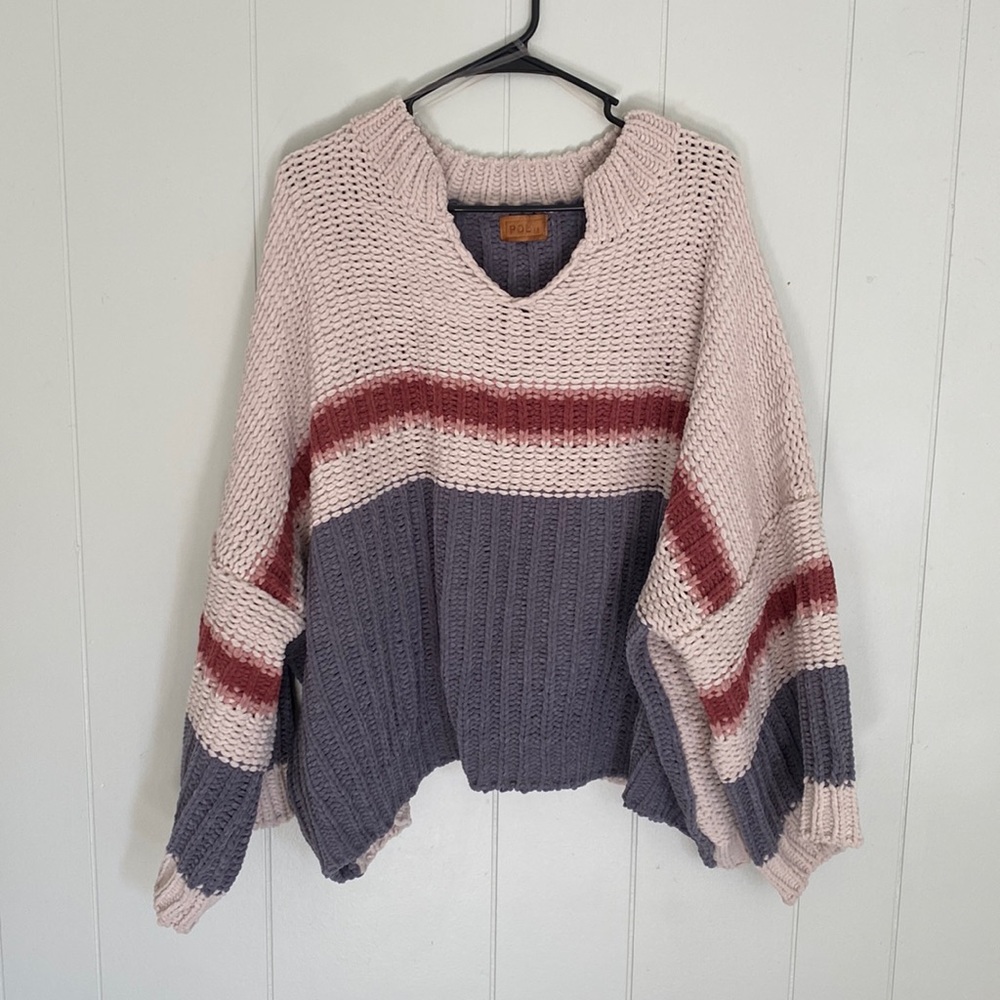 Striped knit sweater